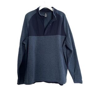 CHAMPION C9 Men's Active Sweater Sweatshirt 2XL Fleece Blue 1/4 Zip Pull…